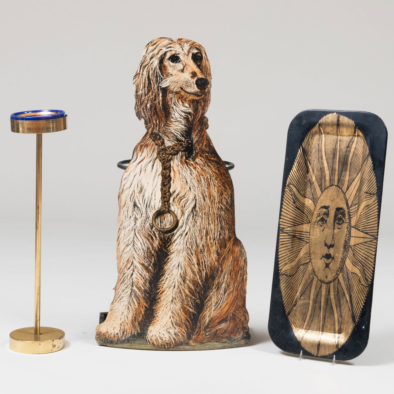 Fornasetti Tole Tray, a Porcelain Vide Poche, and an Umbrella Stand (1 of 18)