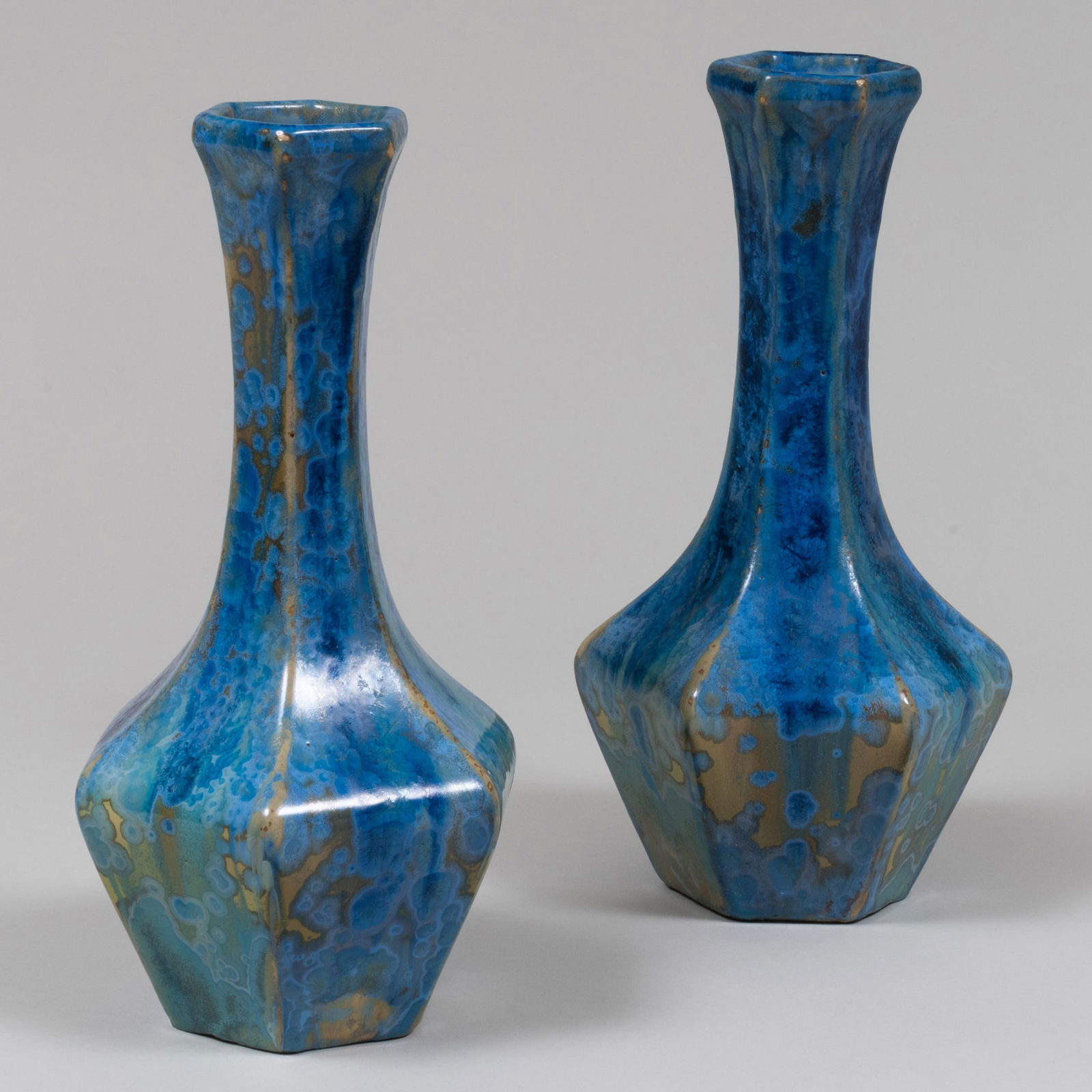 Pair of Pierrefonds Crystalline Glazed Pottery Vases (1 of 9)