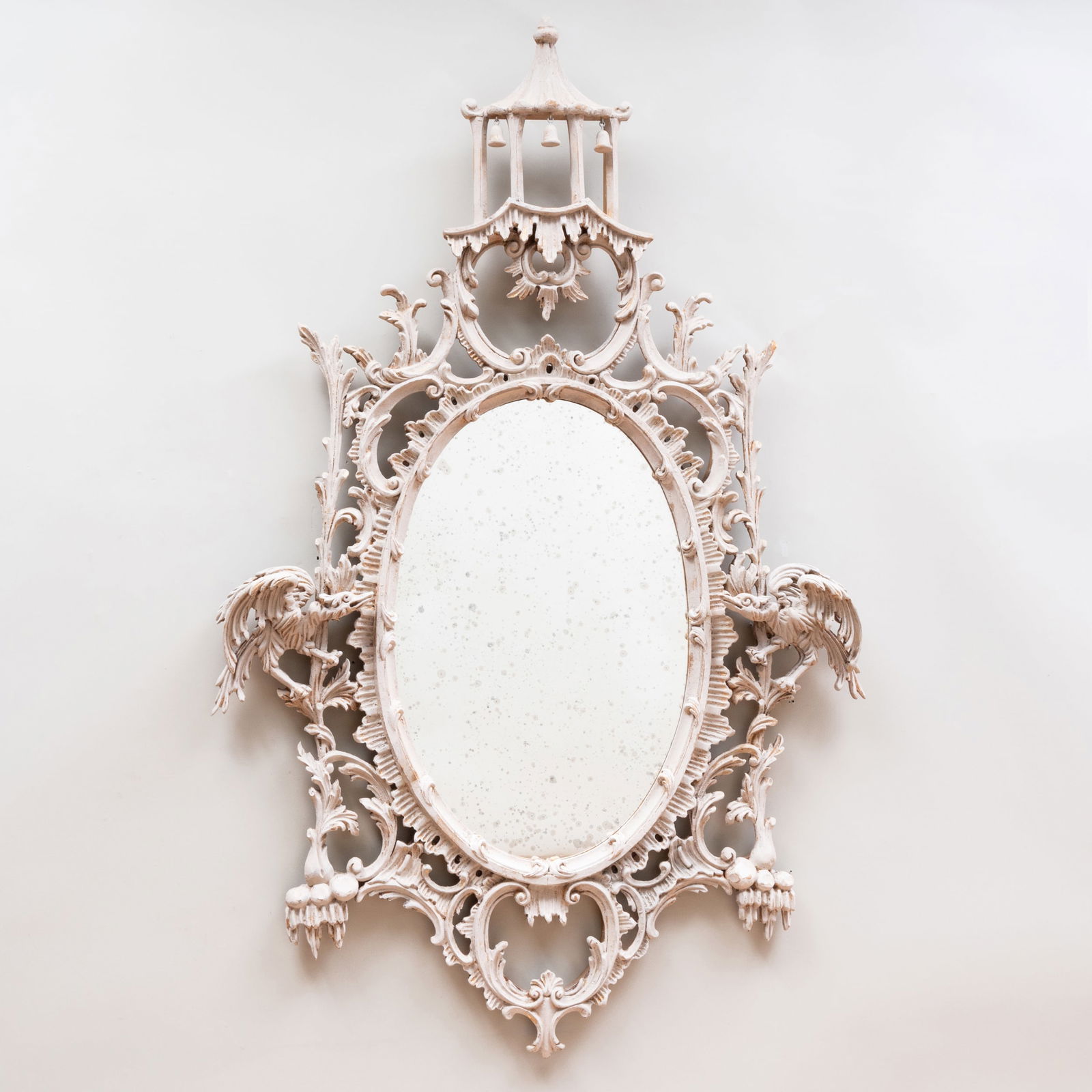 Pair of George III Style White Painted Mirrors (1 of 13)