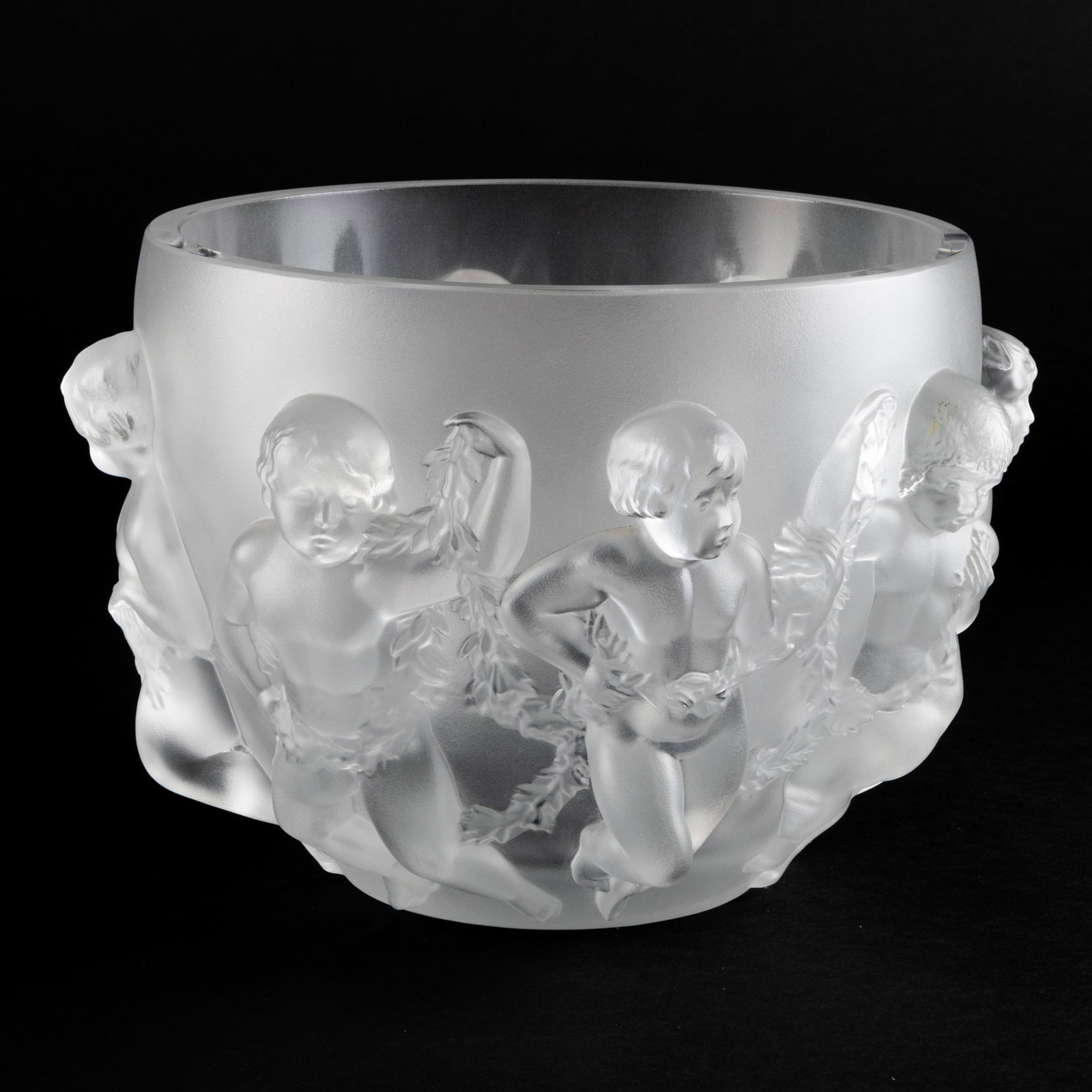Lalique Glass 'Luxembourg' Bowl: Lalique Glass 'Luxembourg' Bowl Signed in etch. 8 1/2 x 12 in. diam. 