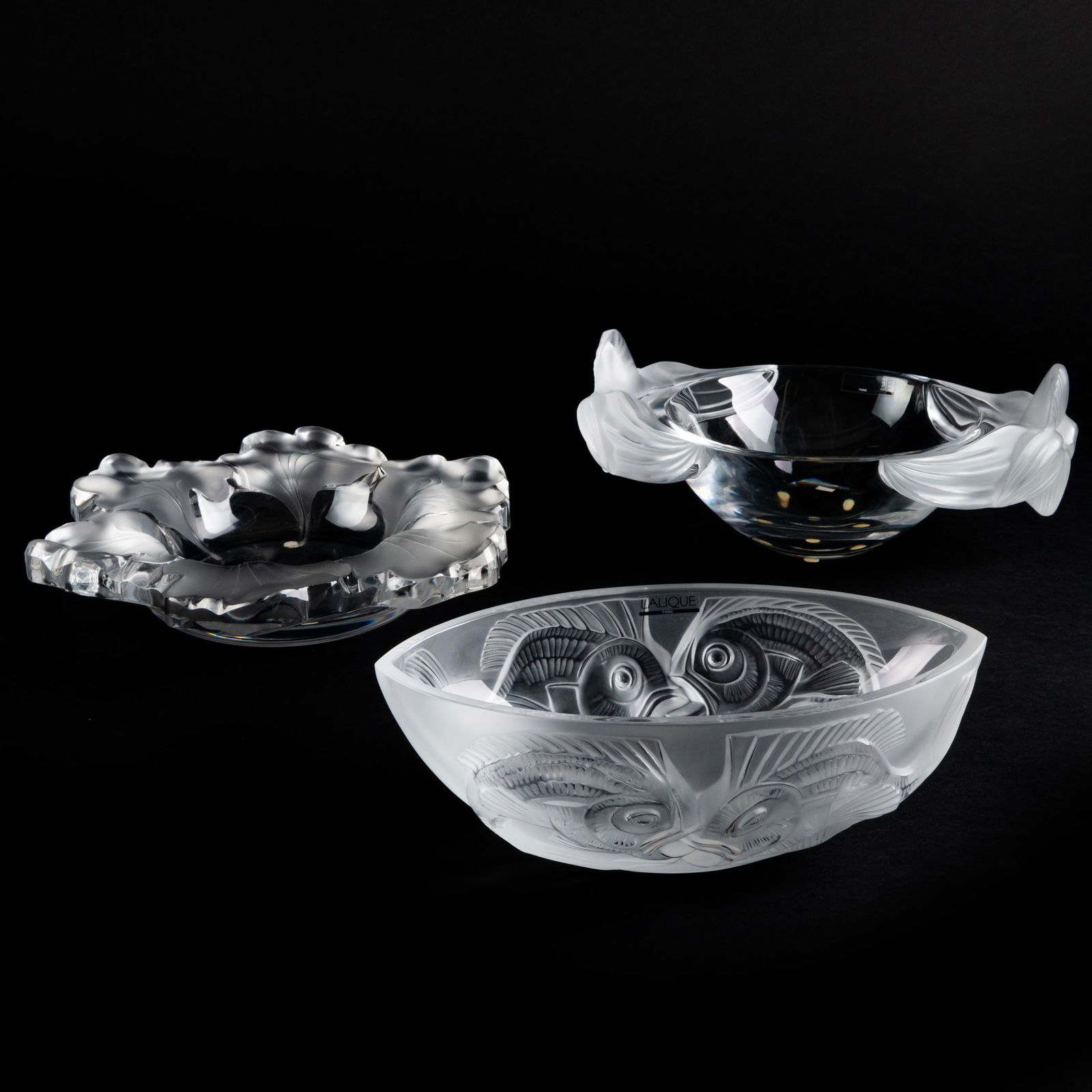 Group of Three Lalique Glass Wares (1 of 17)