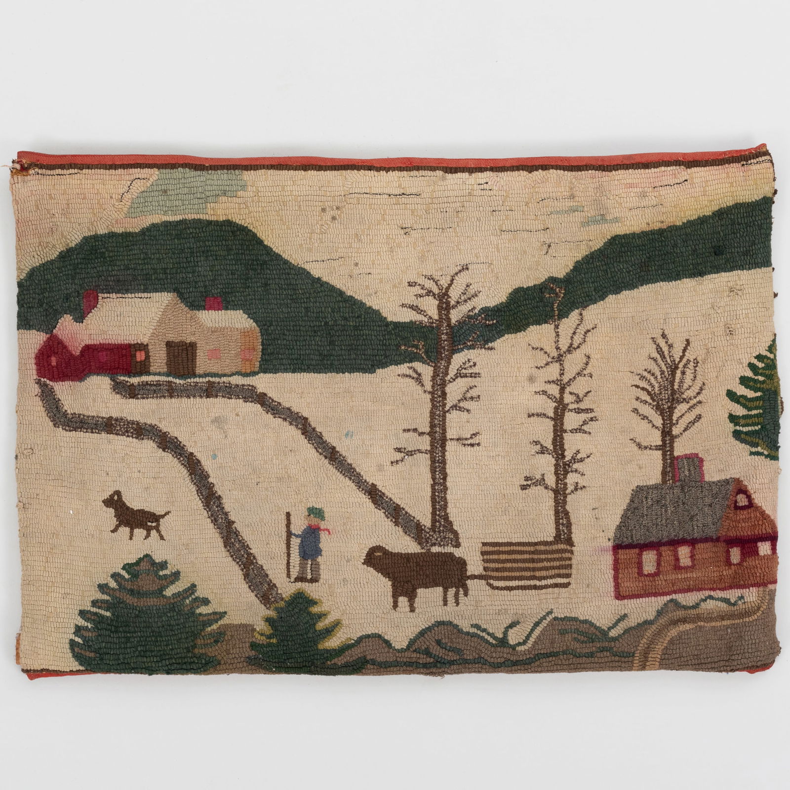 American Figural Hooked Rug (1 of 2)