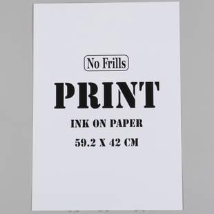 Michael Landy (b. 1963): Untitled (Print): Michael Landy (b. 1963): Untitled (Print) Screenprint in black on wove paper, signed, titled and numbered 14/150 on the reverse. 23 1/4 x 16 1/2 in. (sheet), unframed. 