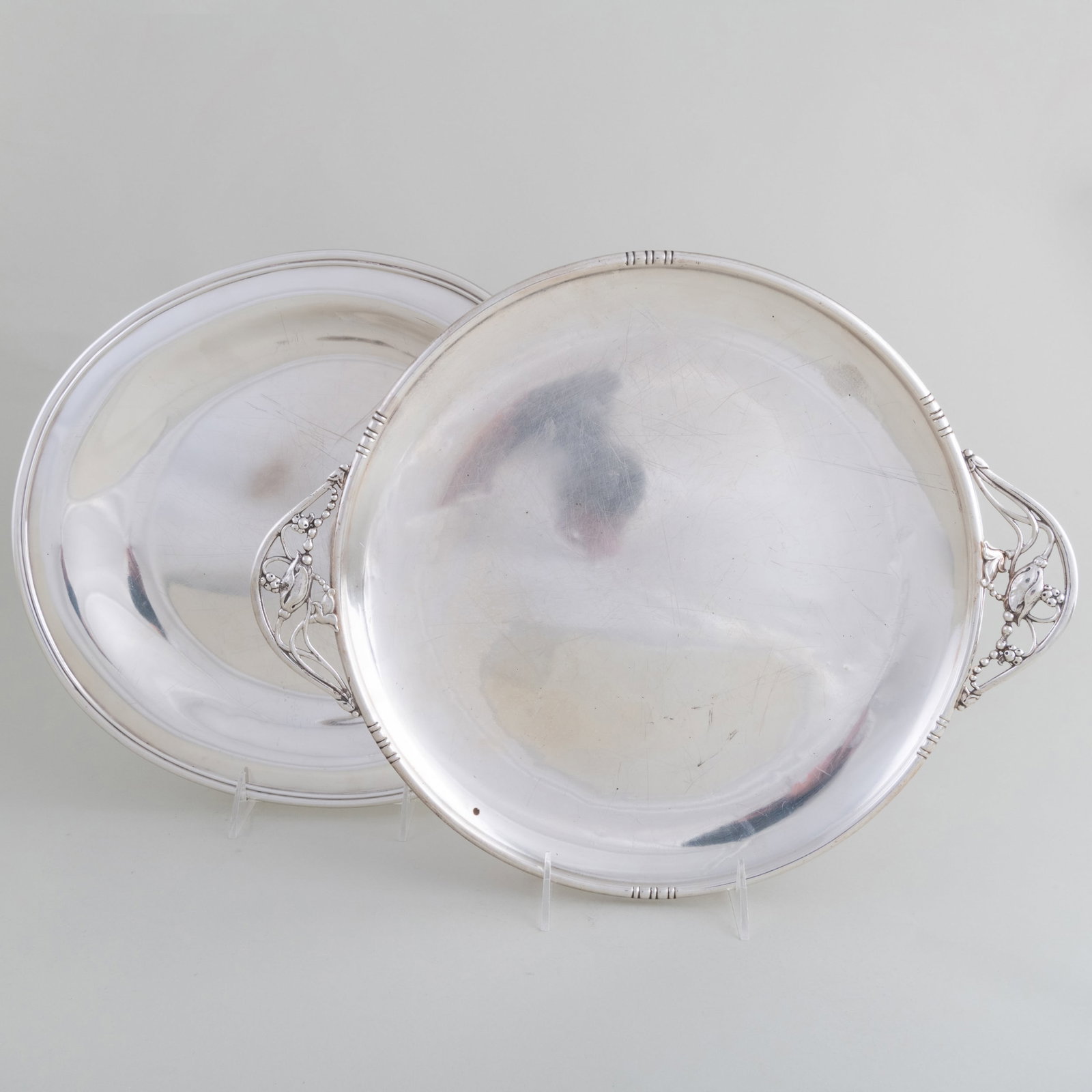 Two Jensen Style Silver Trays (1 of 10)