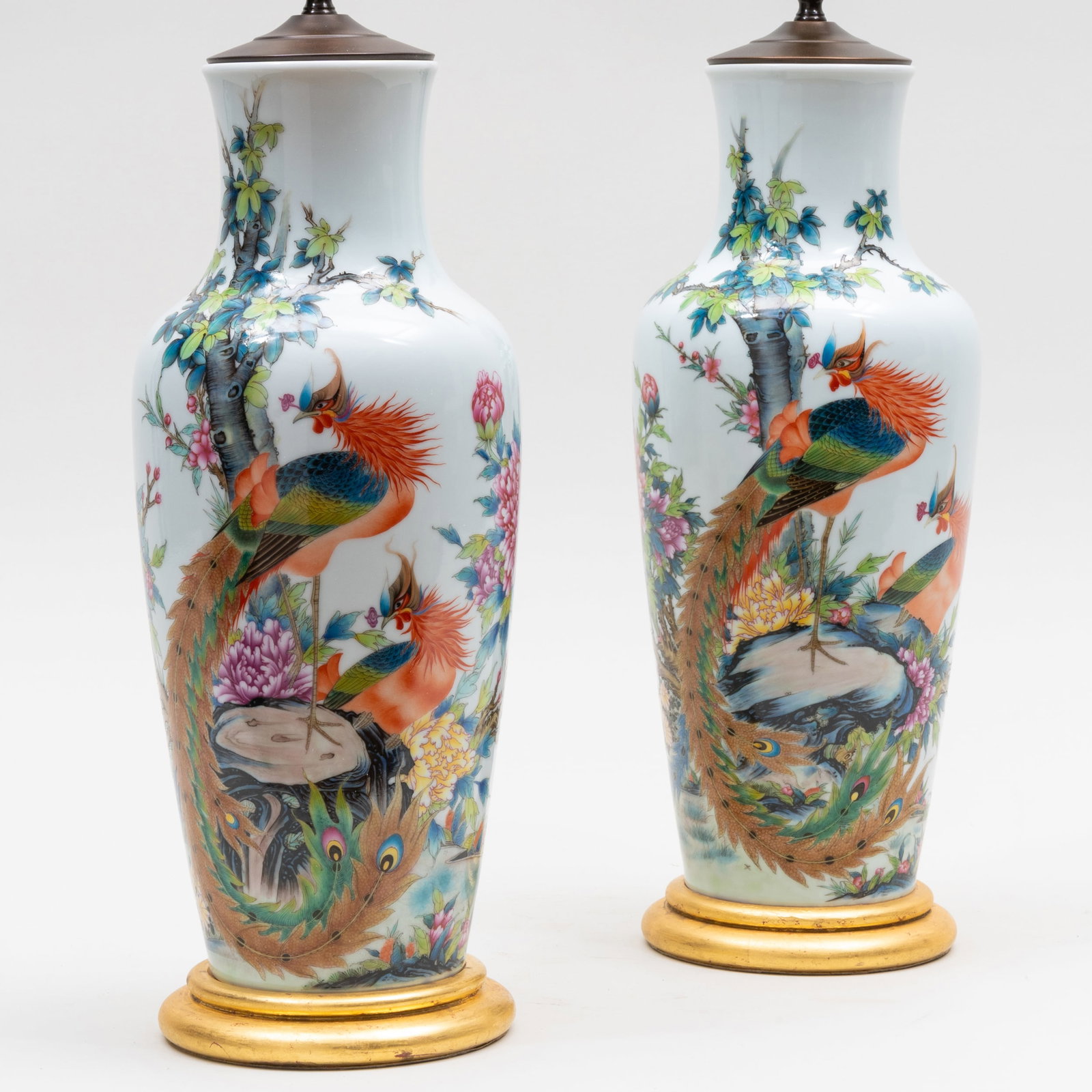 Pair of Chinese Porcelain Vases Mounted as Lamps: Pair of Chinese Porcelain Vases Mounted as Lamps 22 x 6 1/2 in. diam. (to socket). The Collection of Ann and Gordon Getty at STAIR: A Lifetime of Connoisseurship, Curiosity and Collecting The Collecti
