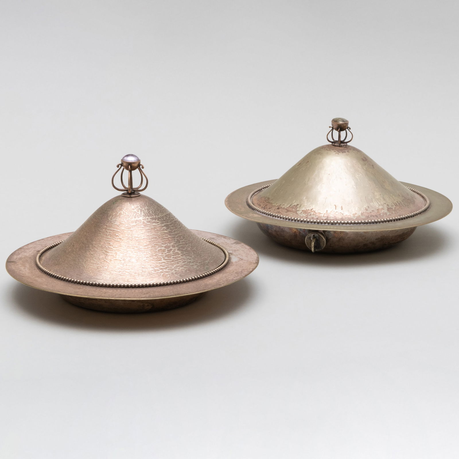 Charles Ashbee Silver Plate Muffin Dish and Cover and a Warming Dish and Cover (1 of 12)