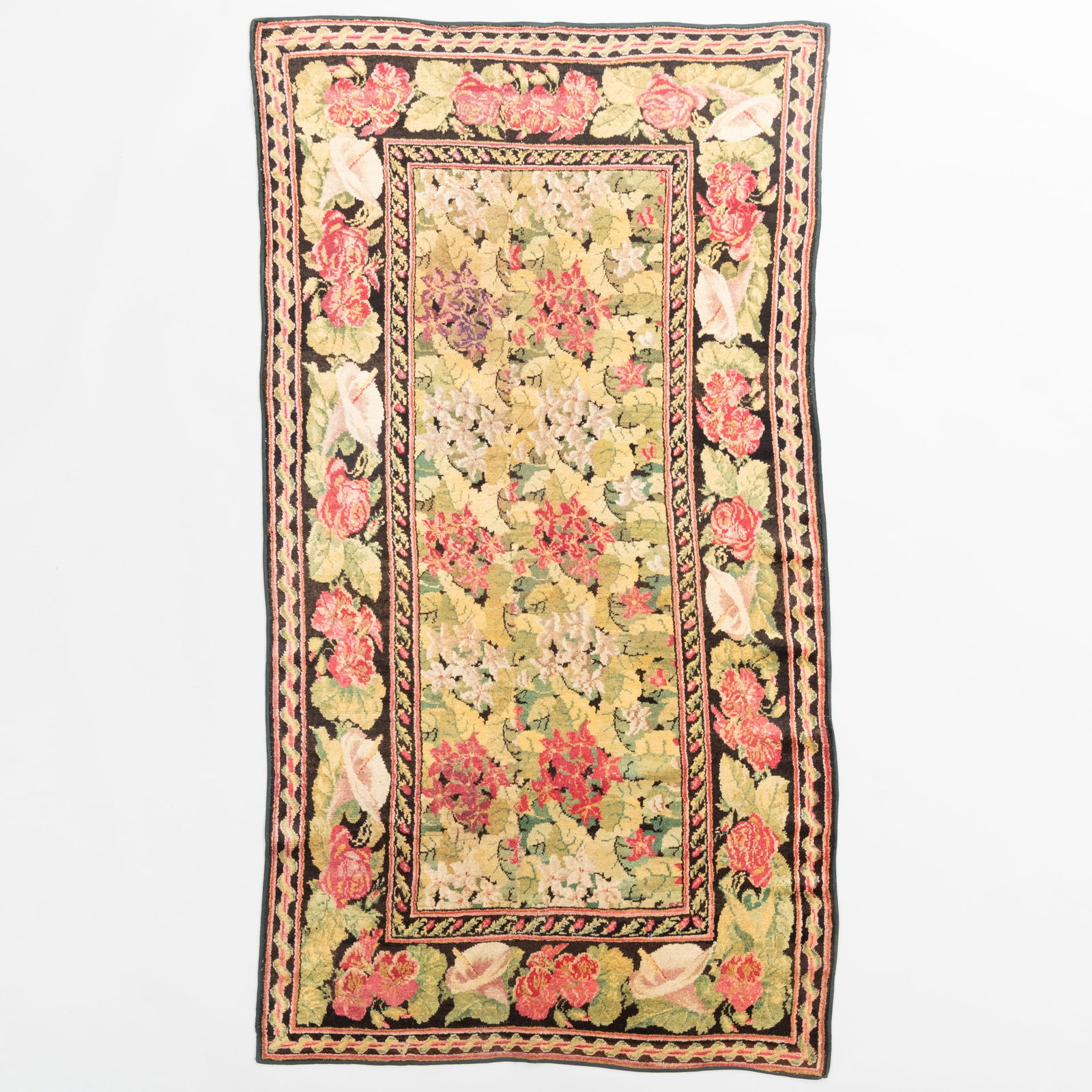 Ukranian Floral Pile Rug: Ukranian Floral Pile Rug Approximately 8 ft. 2 in. x 4 ft. 5 in. The Collection of Ann and Gordon Getty at STAIR: A Lifetime of Connoisseurship, Curiosity and Collecting The Collection of Ann and Gord