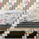 Two Foliate Scrolled Carved Marble Relief Plaques