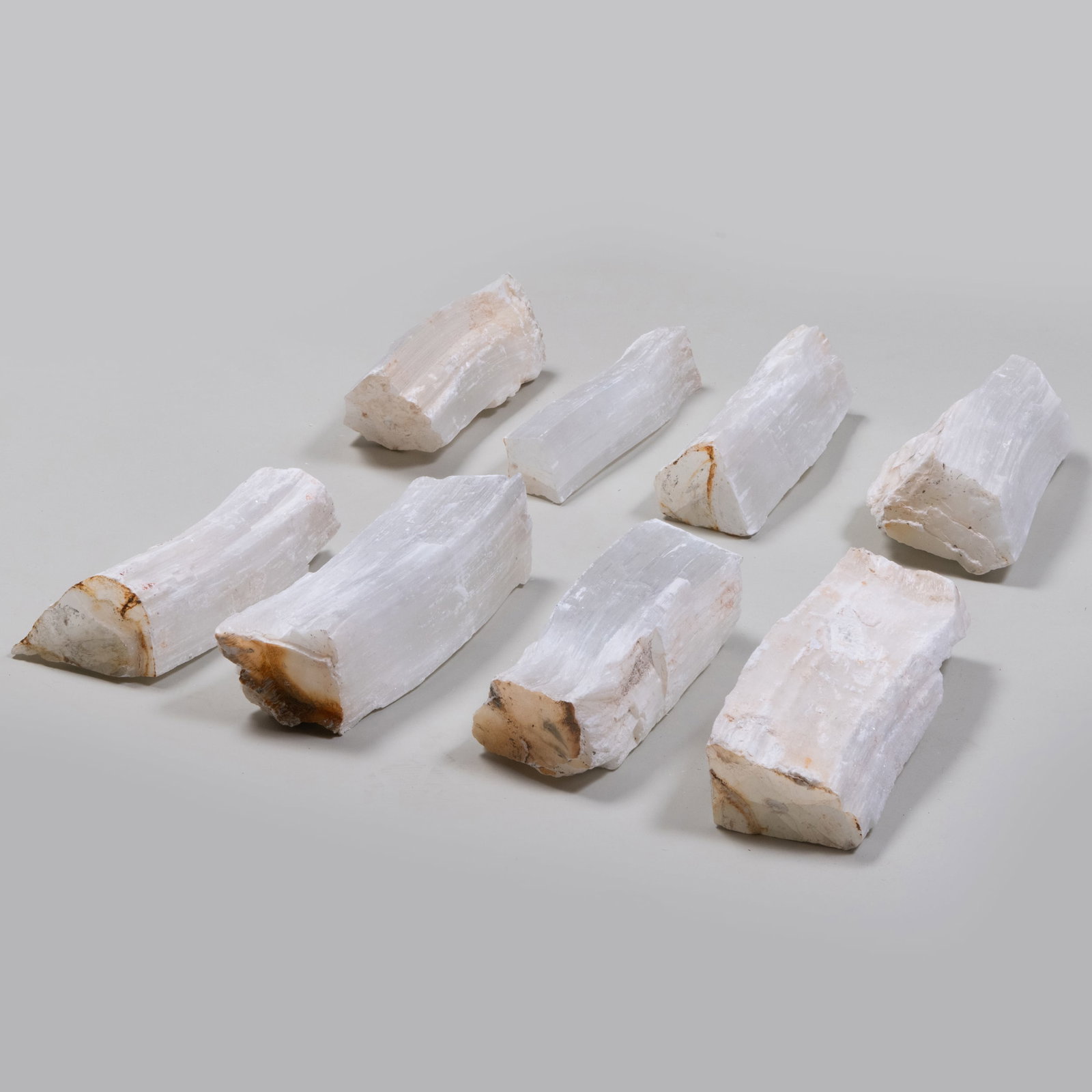Group of Eight Ruzetti & Gow Mineral Logs: Group of Eight Ruzetti & Gow Mineral Logs 17 1/2 in. long. The Collection of Ann and Gordon Getty at STAIR: A Lifetime of Connoisseurship, Curiosity and Collecting The Collection of Ann and Gordon Get