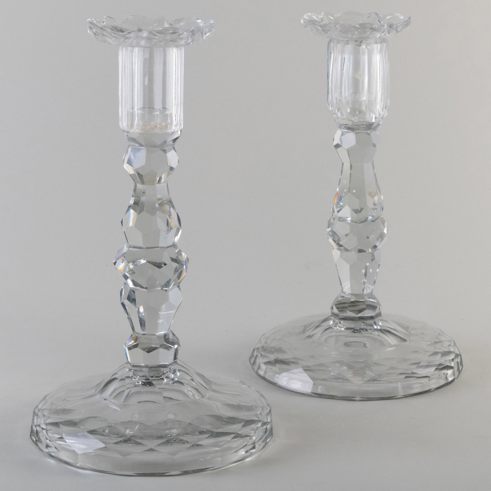 Pair of George III Cut Glass Candlesticks (1 of 5)