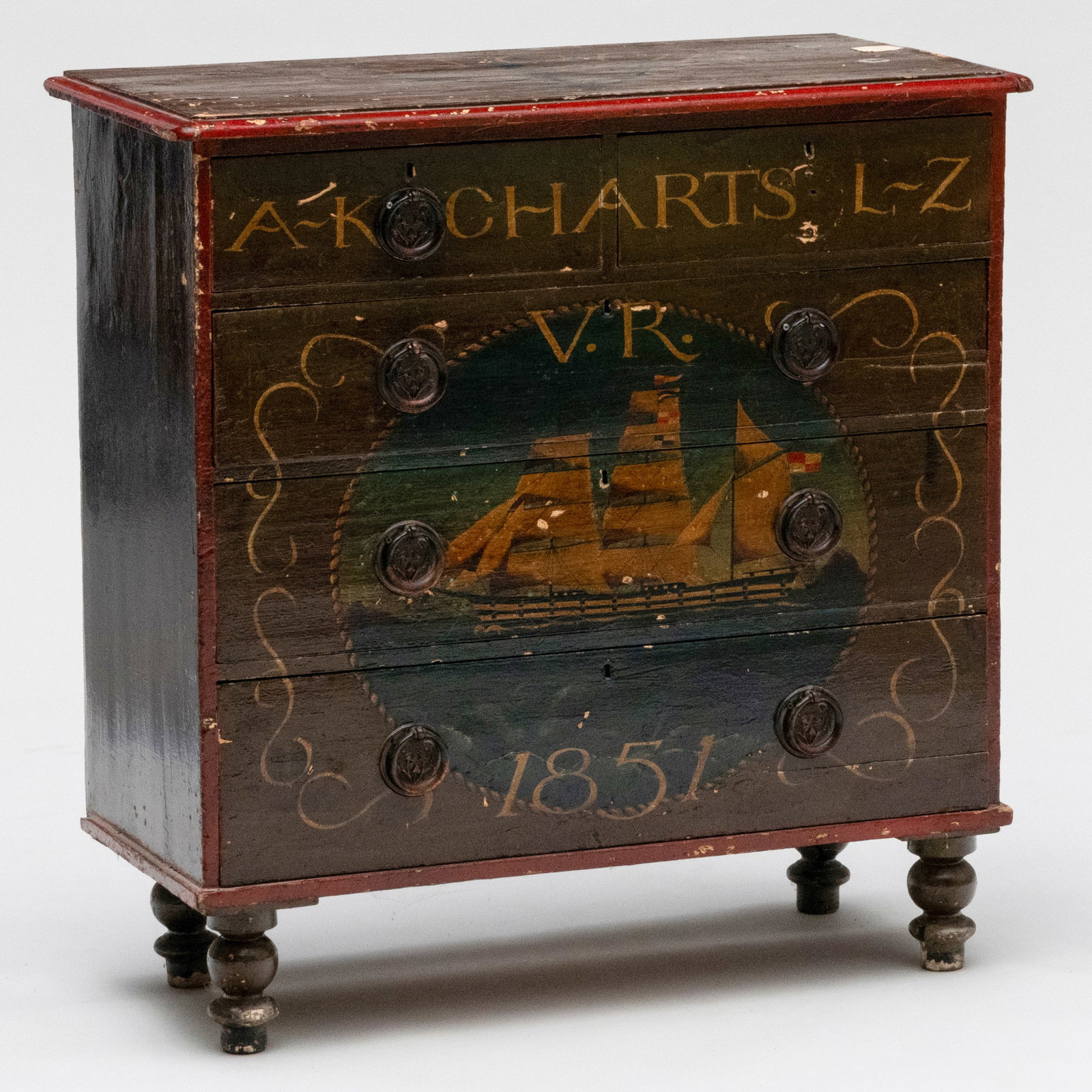 English Painted Chest of Drawers (1 of 11)