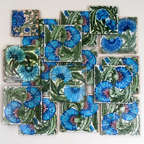 Set of Eleven William De Morgan 'Persian' Tiles
