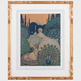 Gerda Wegener (1886-1940): Two Figures and a Peacock