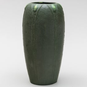 Grueby Faience Company Green Glazed Earthenware Vase