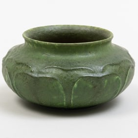 Grueby Faience Company Green Glazed Pottery Bowl