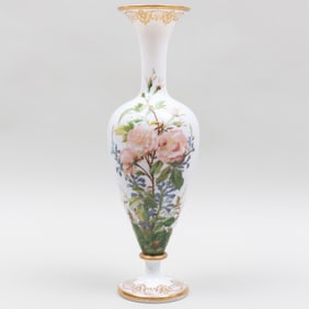 Opaline Glass Baluster Vase