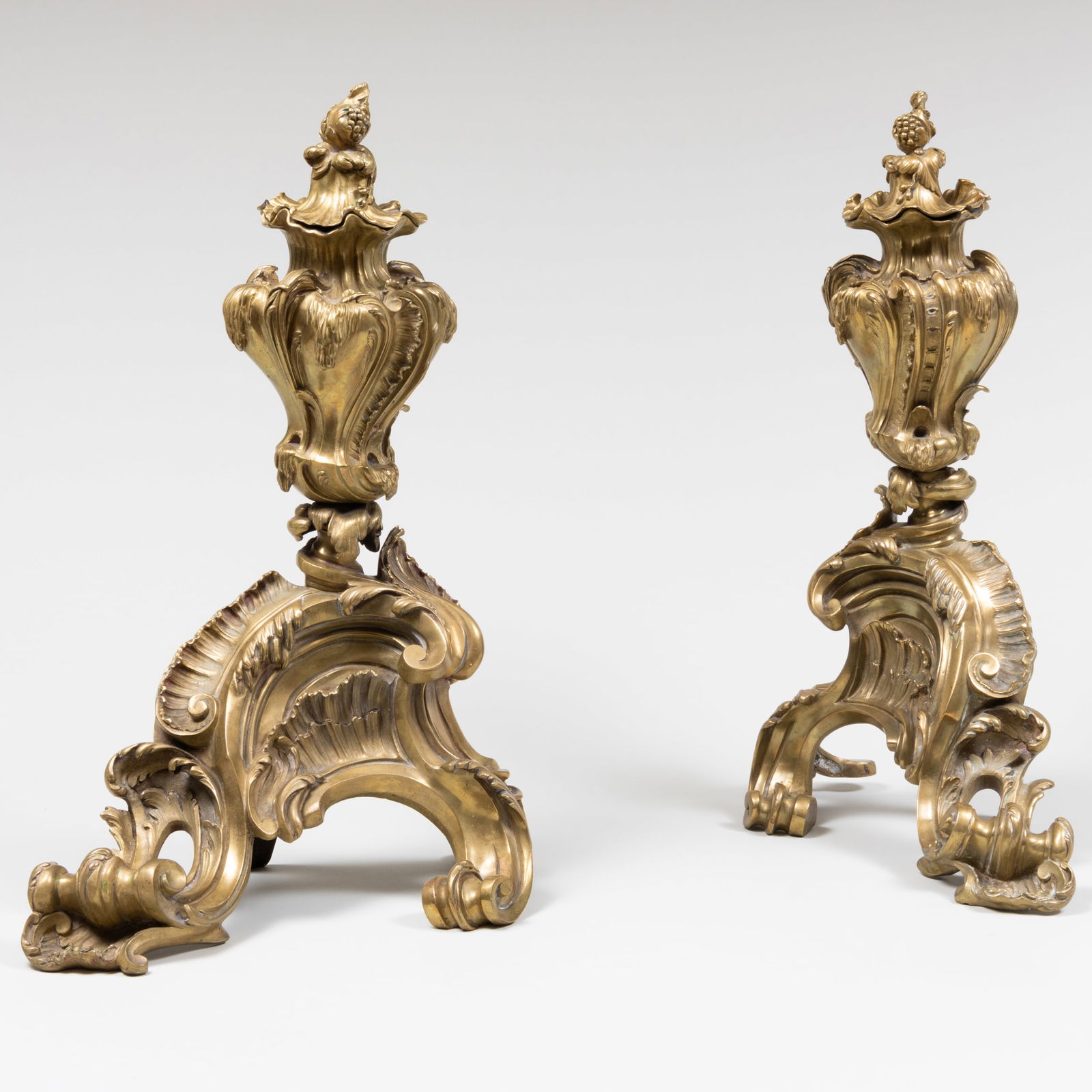 Pair of Louis XV Style Gilt-Bronze Chenets (1 of 13)