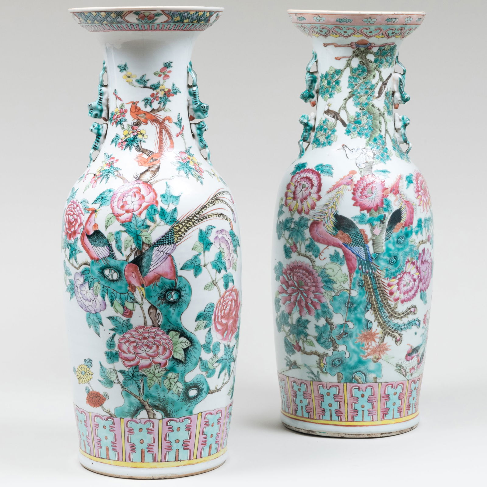 Two Chinese Famille Rose Porcelain Vases (1 of 9)