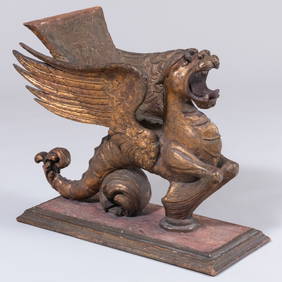 Continental Baroque Carved Giltwood Winged Griffin (1 of 7)