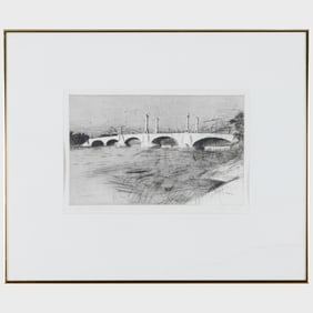 Wolf Kahn (1927-2020): Wolf Kahn (1927-2020): Northern View, Memorial Bridge, Springfield, MA