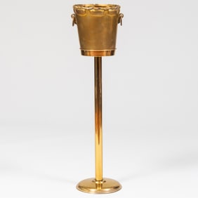 Brass Champagne Bucket On Stand