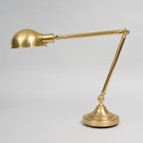 Brass Retractable Gooseneck Desk Lamp