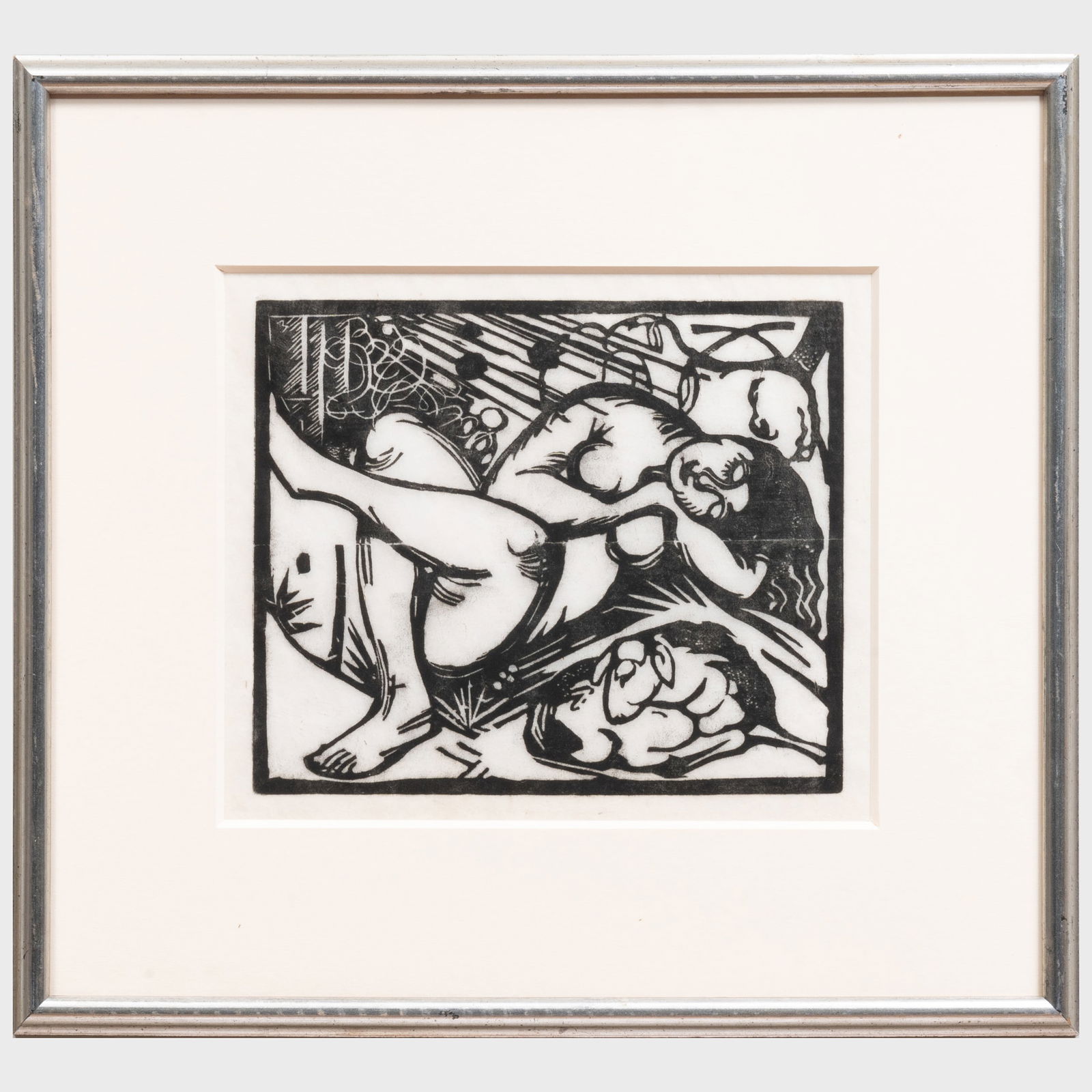After Franz Marc (1880-1916): Schlafende Hirtin: After Franz Marc (1880-1916): Schlafende Hirtin Print on paper, unsigned. 8 3/4 x 10 in. (sight), 15 1/2 x 17 in. (frame).