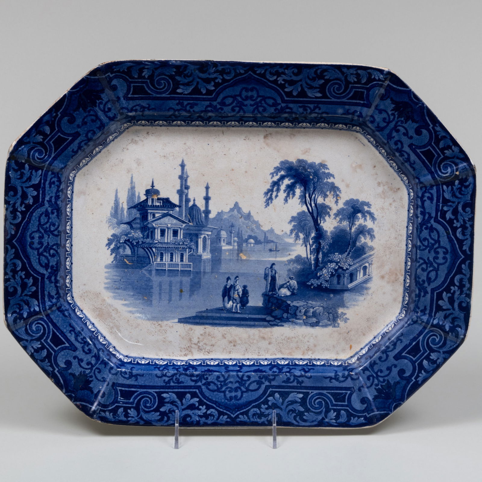 English Transfer Printed Ironstone Platter (1 of 4)