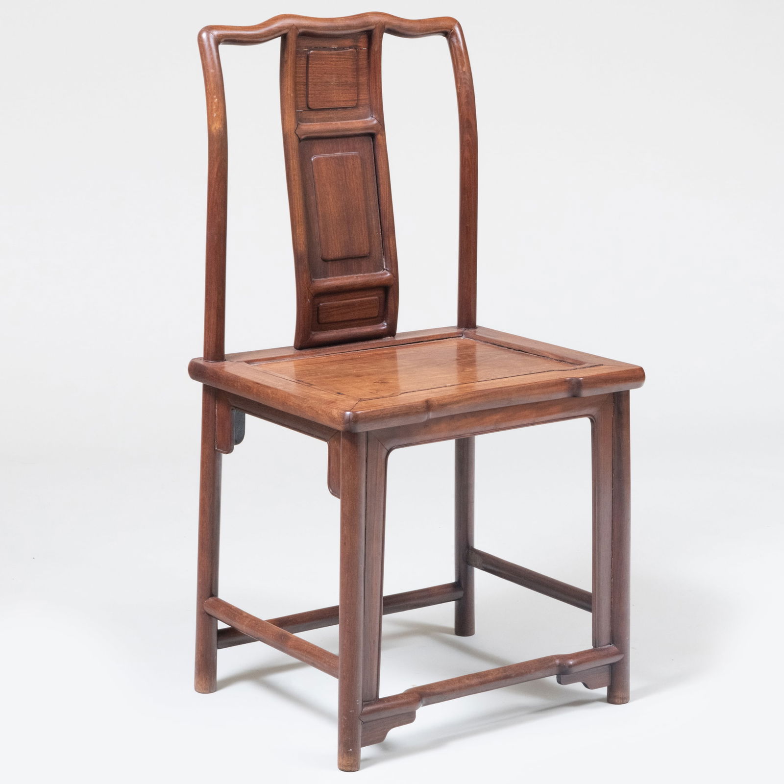 Chinese Hardwood Yoke Back Side Chair (1 of 7)