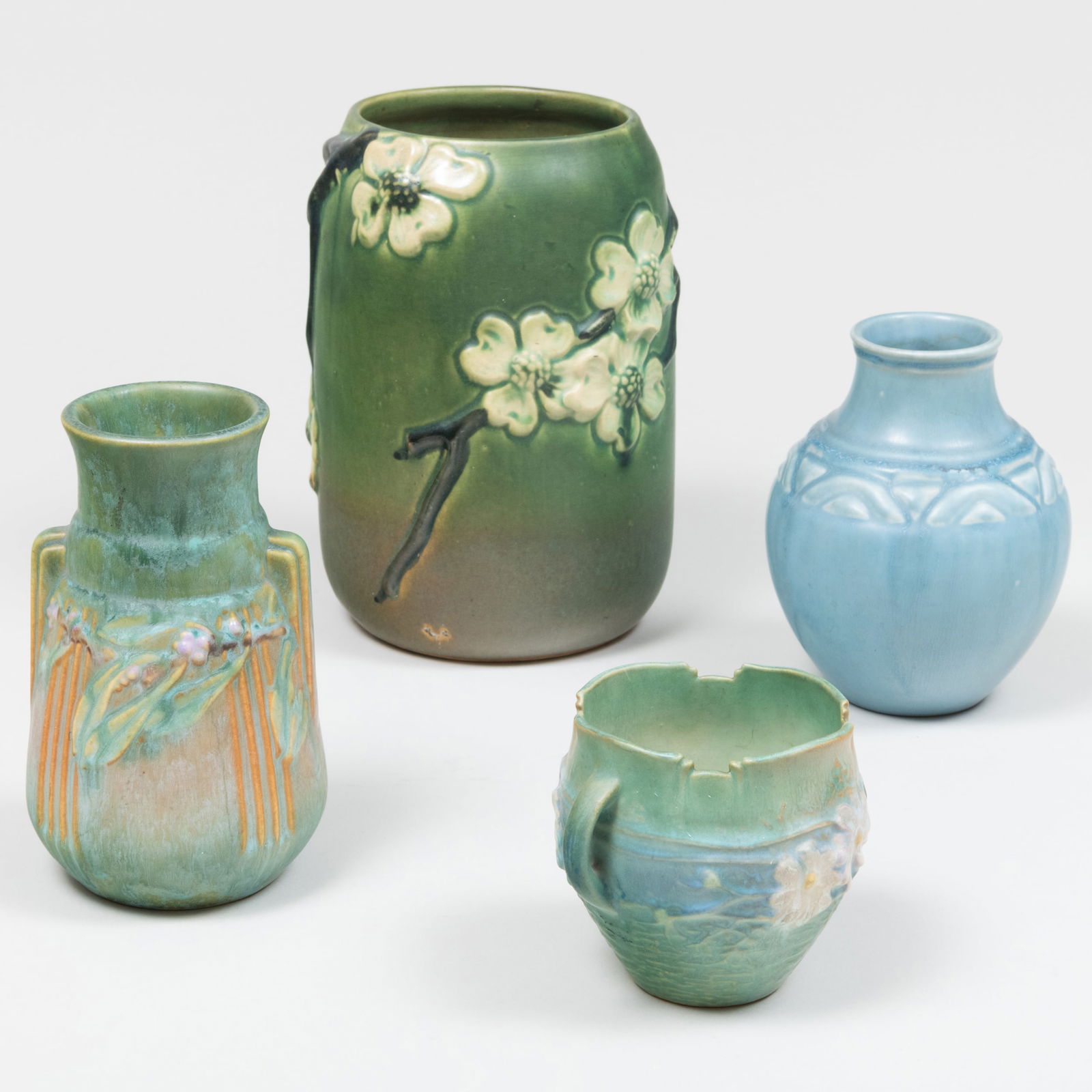 Two Roseville Pottery Vases and a Rookwood Pottery Vase (1 of 16)