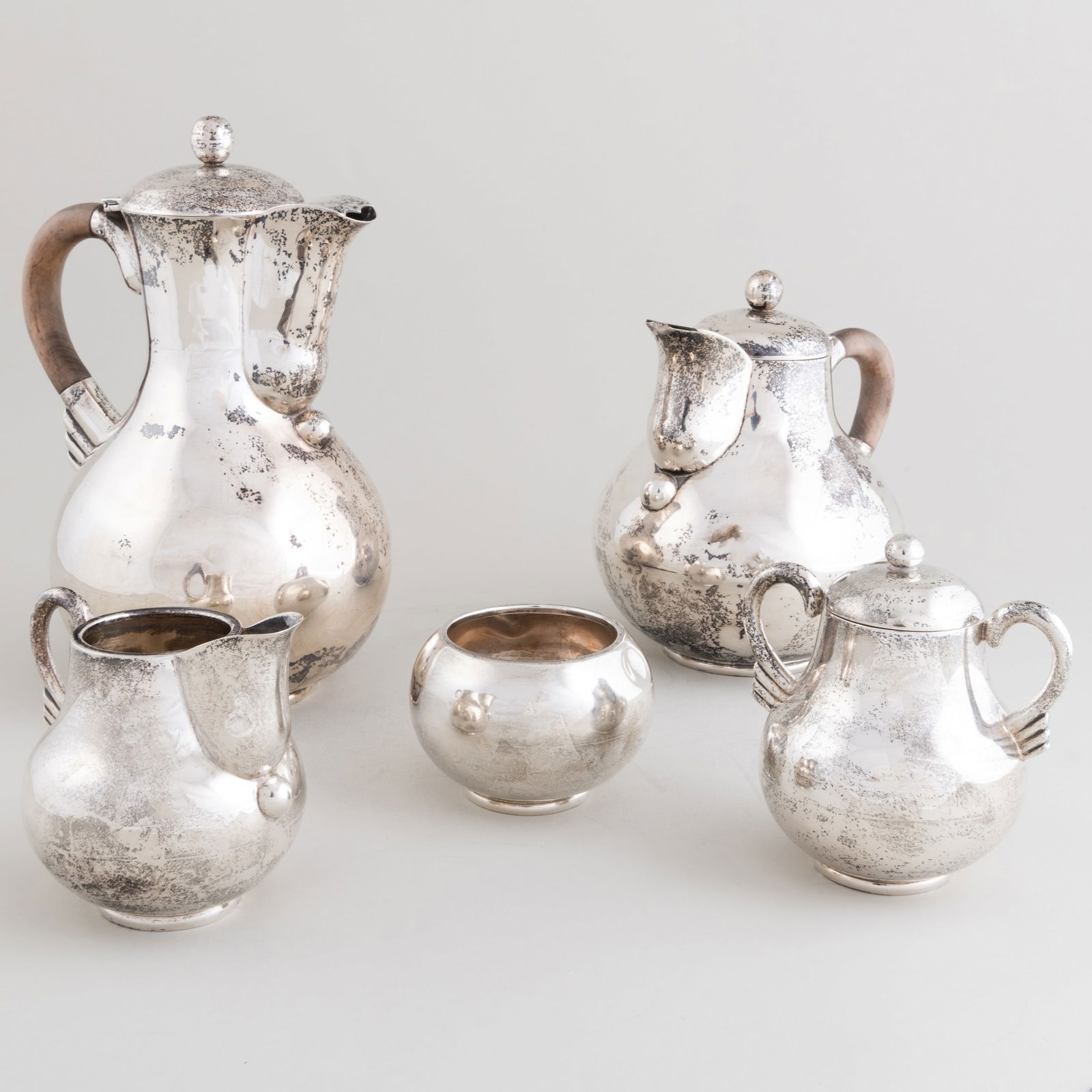 Mexican Silver Five-Piece Tea and Coffee Service (1 of 15)