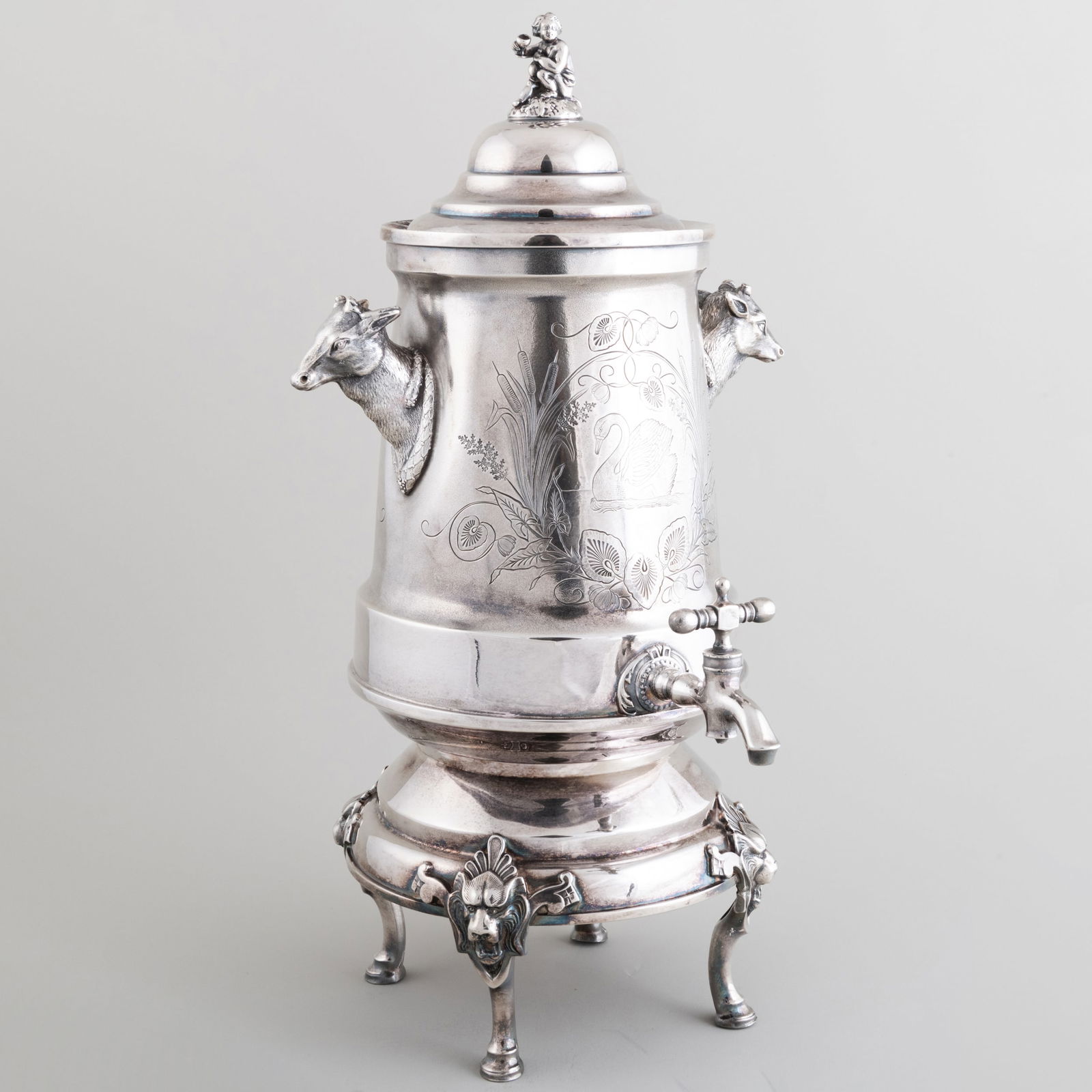 Victorian Silver Plate Figural Cistern (1 of 9)