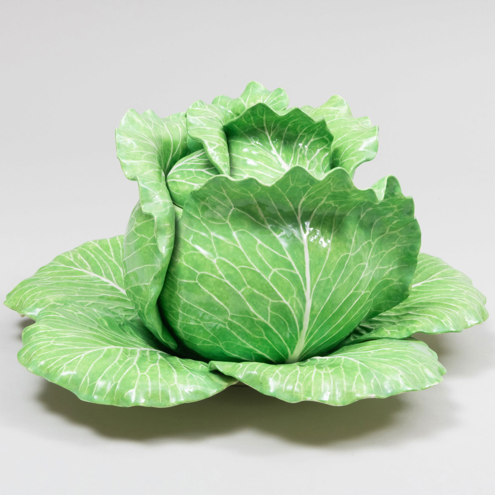 Dodie Thayer Porcelain Cabbage Tureen and Cover on Stand (1 of 9)