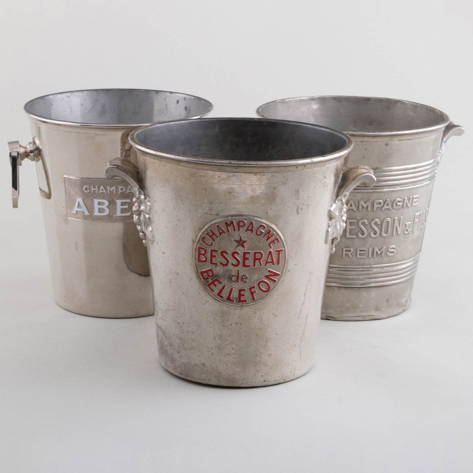 Group of Three French Silver Plate and Metal Ice Buckets (1 of 13)