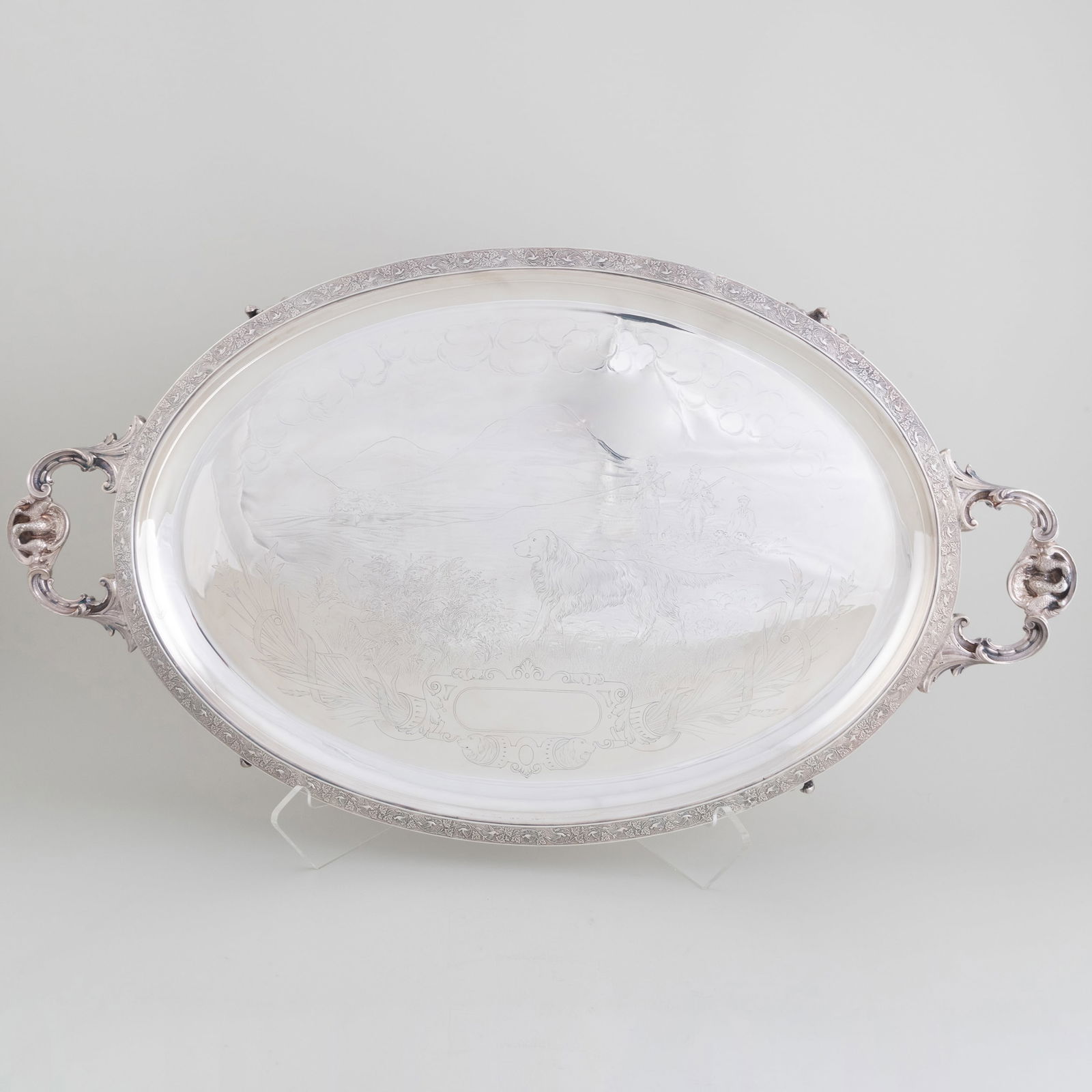 Jay, Richard Attenborough & Co. Silver Plate Tray with Field Hunt Scene (1 of 5)