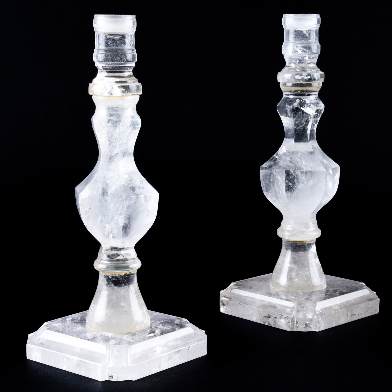 Pair of Rock Crystal Candlesticks (1 of 11)