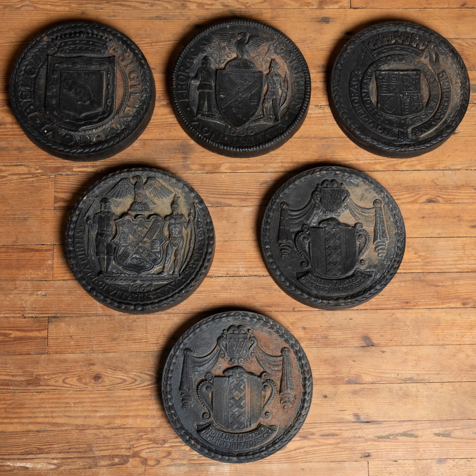 Group of Six Cast-Iron Emblematic Plaques, New York for the West Side Highway Project (1 of 7)