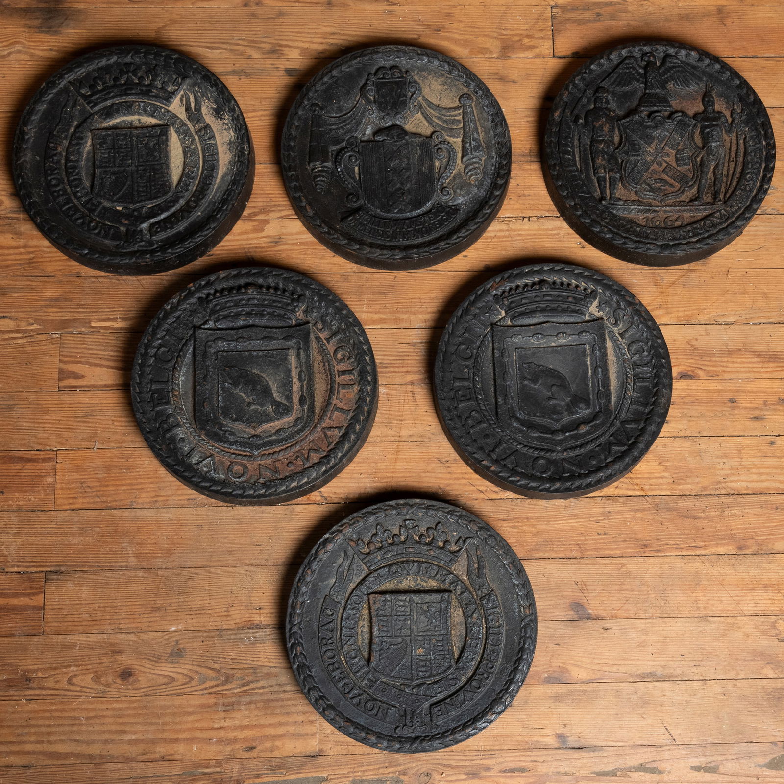Group of Six Cast-Iron Emblematic Plaques, New York, for the West Side Highway Project (1 of 9)