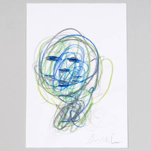 Arnold Schmidt (1930-1993): Untitled; and Untitled: Arnold Schmidt (1930-1993): Untitled; and Untitled Two colored pencil on paper, both signed lower right, one dated 1986 lower center. 11 3/4 x 8 1/4 in. (sheet), 6 1/4 x 4 3/8 in. (sheet), both unfram