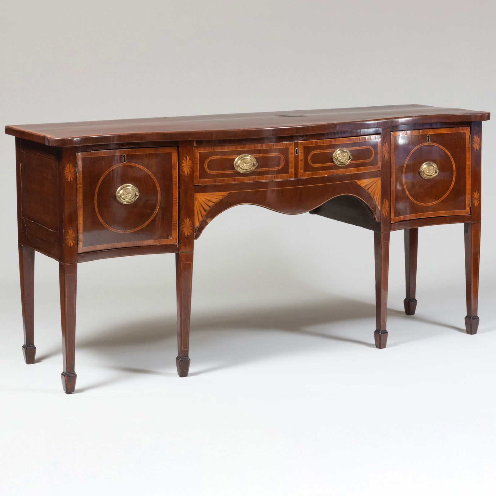 George III Inlaid Mahogany Serpentine-Front Sideboard (1 of 14)