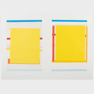 Imi Knoebel (b. 1940): Untitled #1 (diptych); and Untitled: Imi Knoebel (b. 1940): Untitled #1 (diptych); and Untitled Two screenprints in colors on wove paper, 1996, both signed in pencil, numbered 54/60 and 21/30. 24 5/8 x 34 1/2 in. (sheet), 22 5/8 x 15 3/