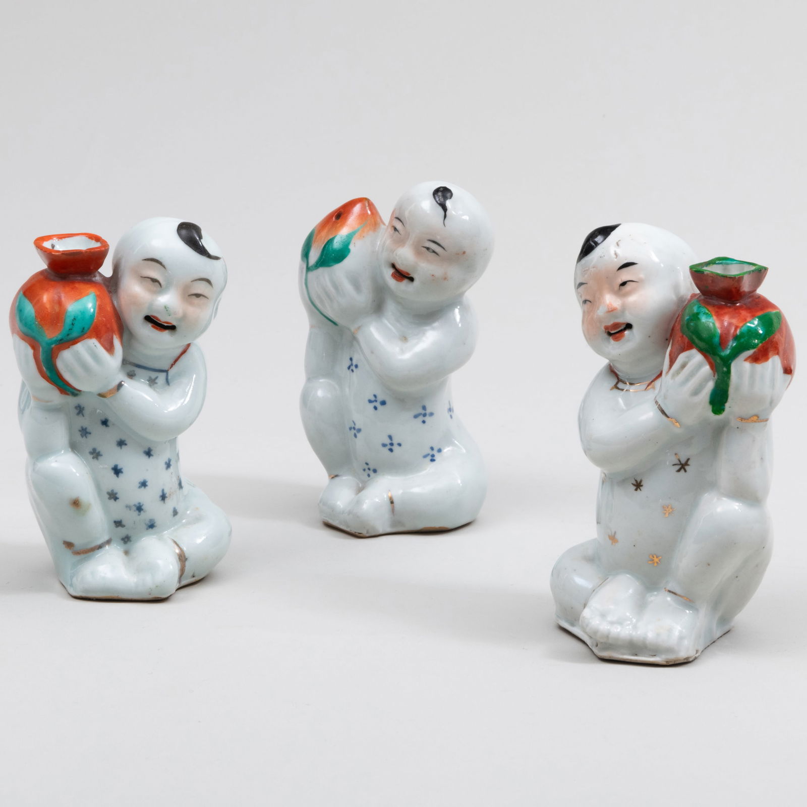 Three Chinese Export Porcelain Figures of Boys (1 of 7)
