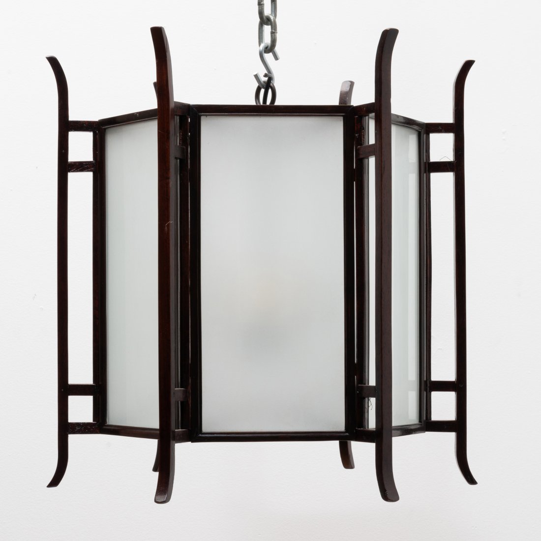 Pair of Chinese Blackwood and Glass Lanterns: Pair of Chinese Blackwood and Glass Lanterns 18 1/2 x 18 1/2 in. diam.Sold Christie's Hong Kong, November 1, 2001, Lot 744.The Collection of Ann Getty.