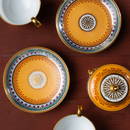 Sevres Orange Ground Porcelain Part Service