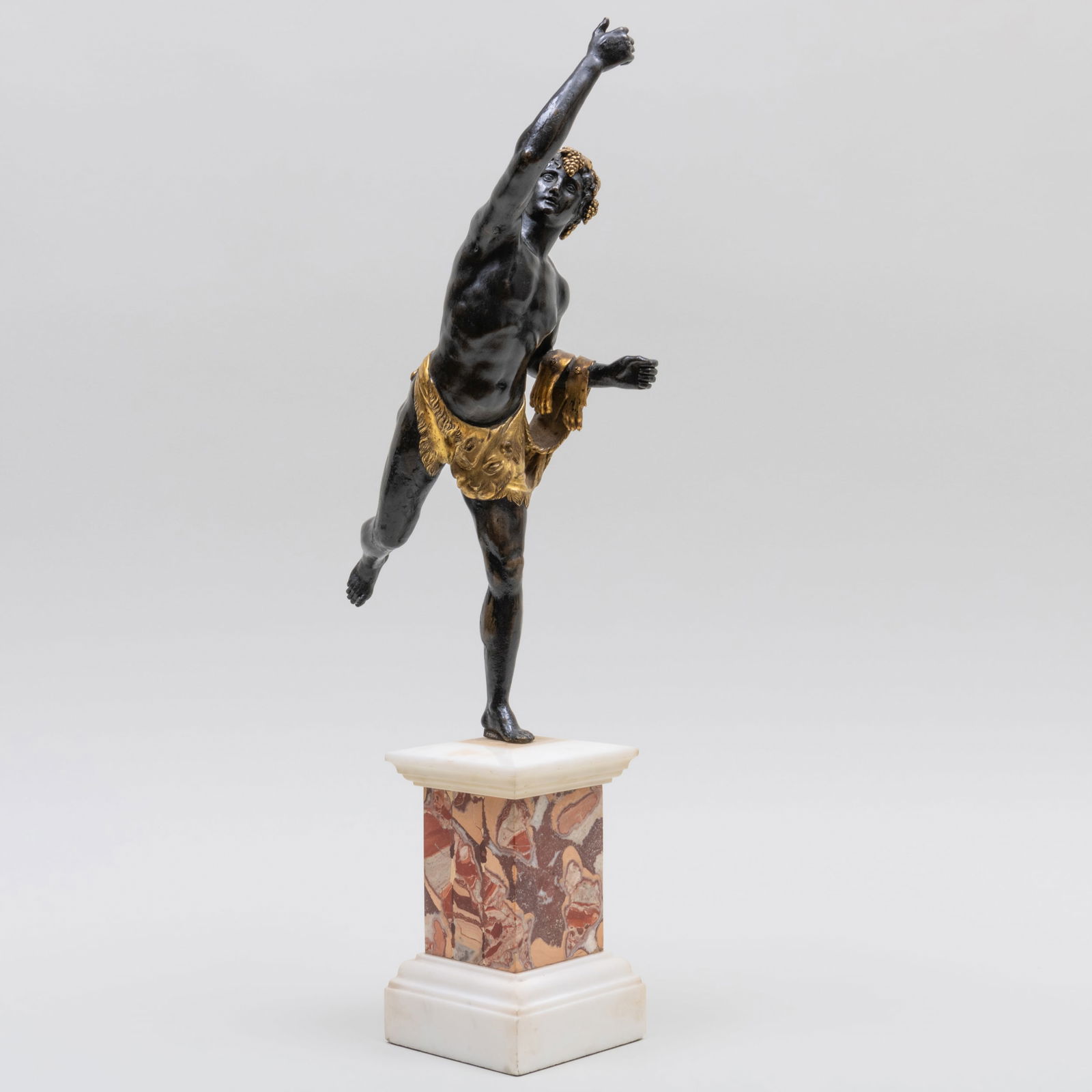 Continental Patinated and Gilt-Bronze Male Figure Emblematic of Autumn (1 of 10)