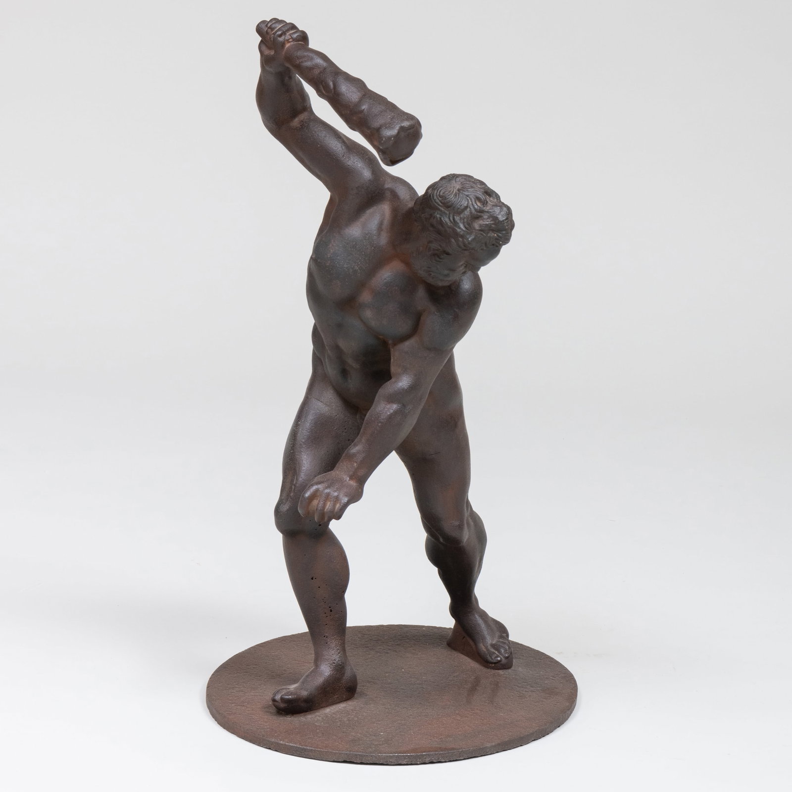 Large Cast-Iron Figure of Hercules, After the Antique (1 of 9)