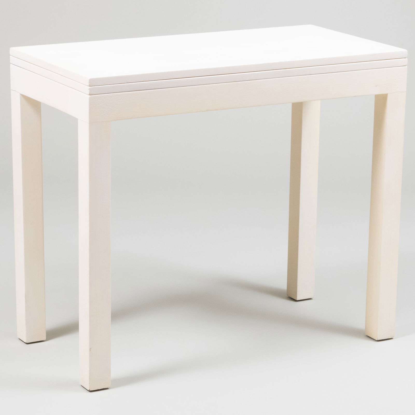 Modern White Textured Lacquered Games Table, Designed by Tom Britt (1 of 10)