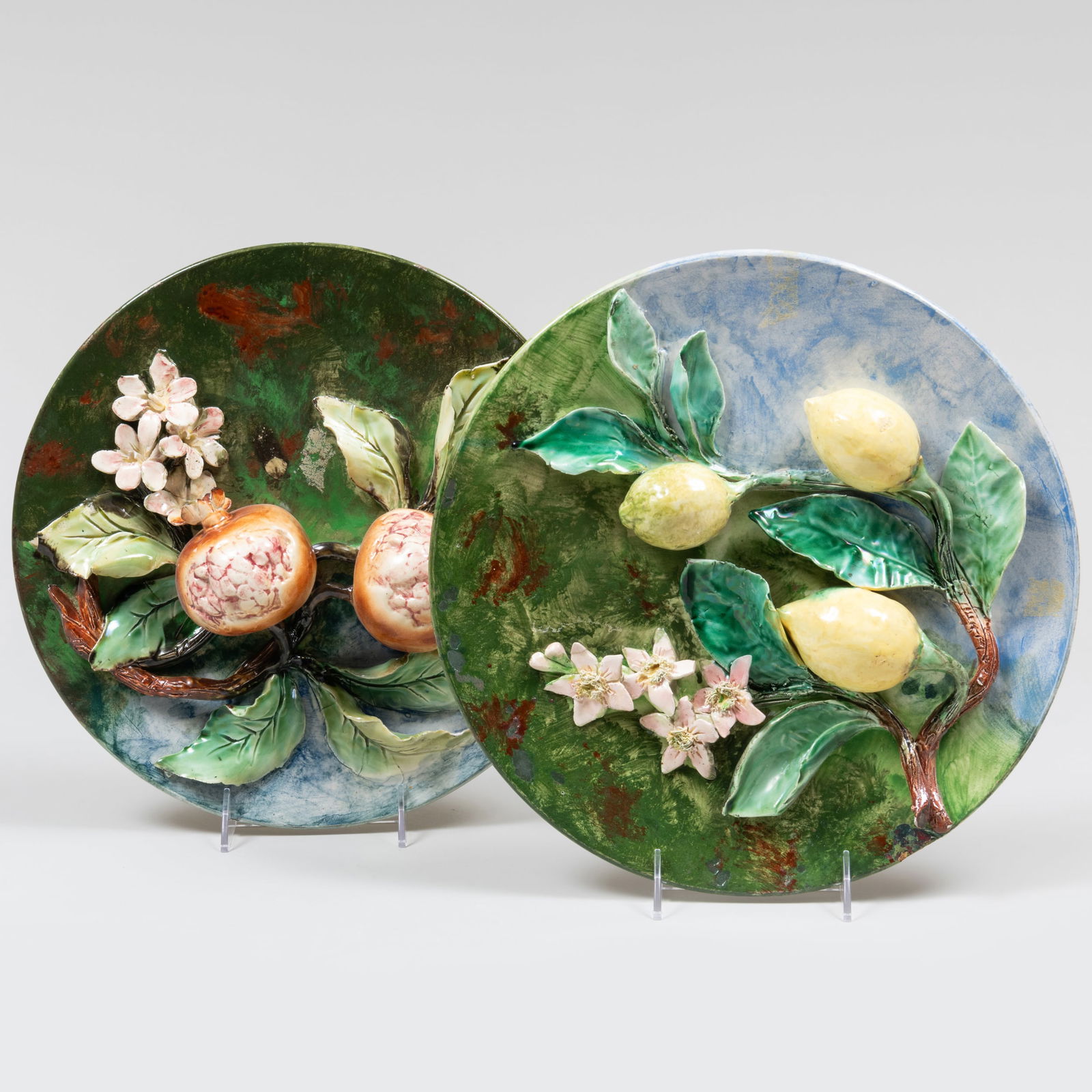 Two Longchamp Faience Trompe L'oeil Chargers (1 of 16)