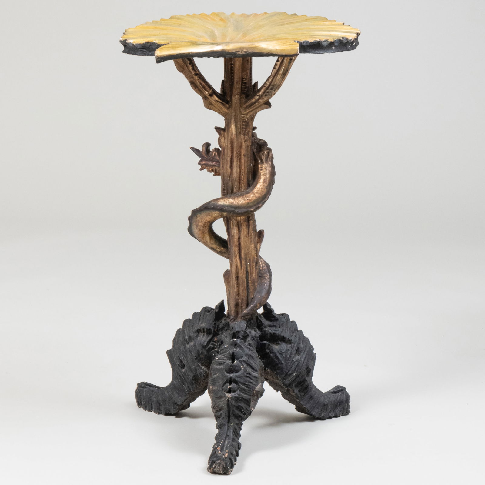 Italian Painted and Parcel-Gilt Shell Form Grotto Table (1 of 10)