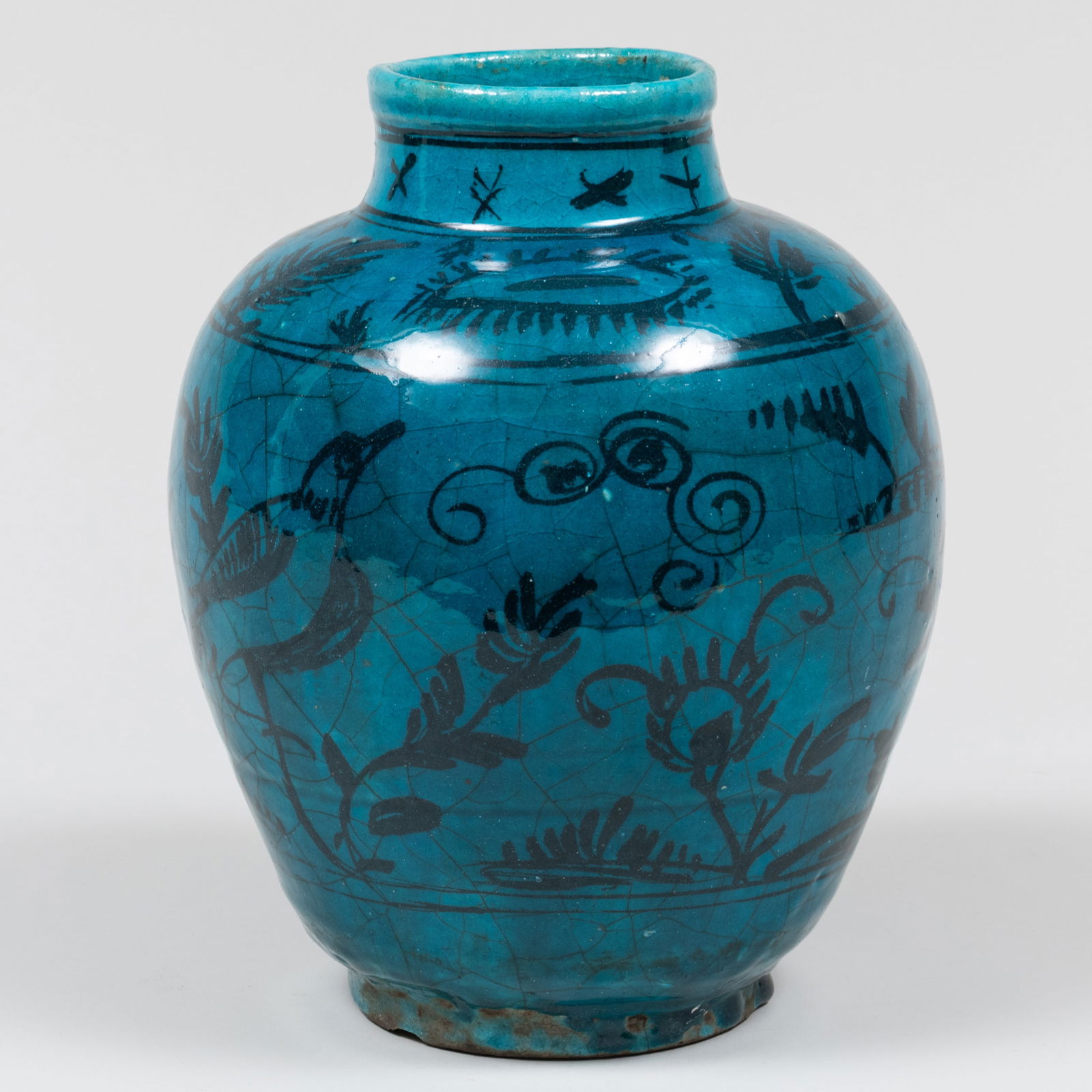 Persian Turquoise Glazed Pottery Vase (1 of 12)